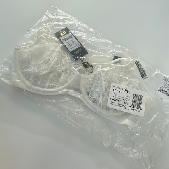 NWT Dita Von Teese Maestra White Lace Underwire Balconette Bra Size 36C - Picture 10 of 14